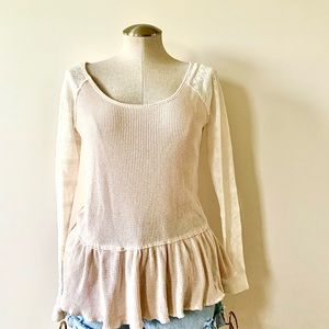 We The Free Pink Knit Top